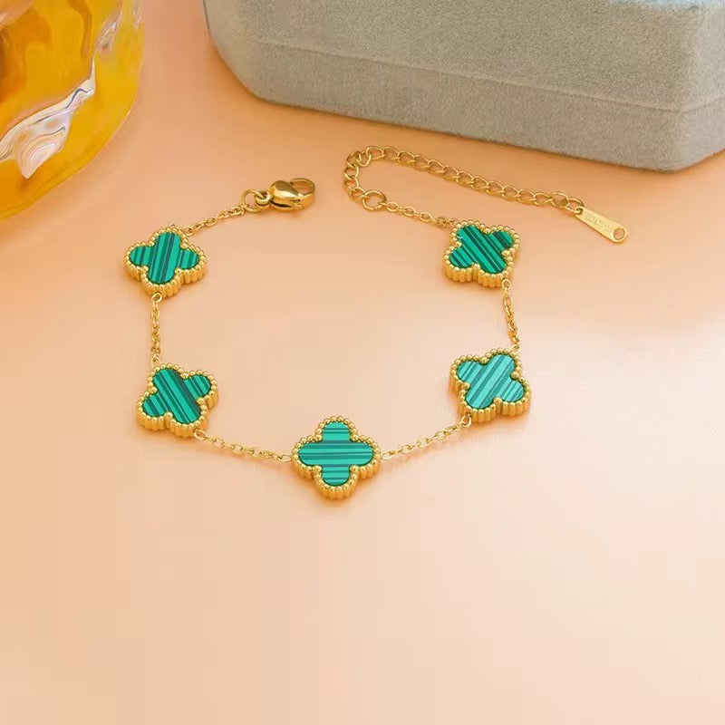 Clover Bracelet Stainless 18k Gold Women Fashion
