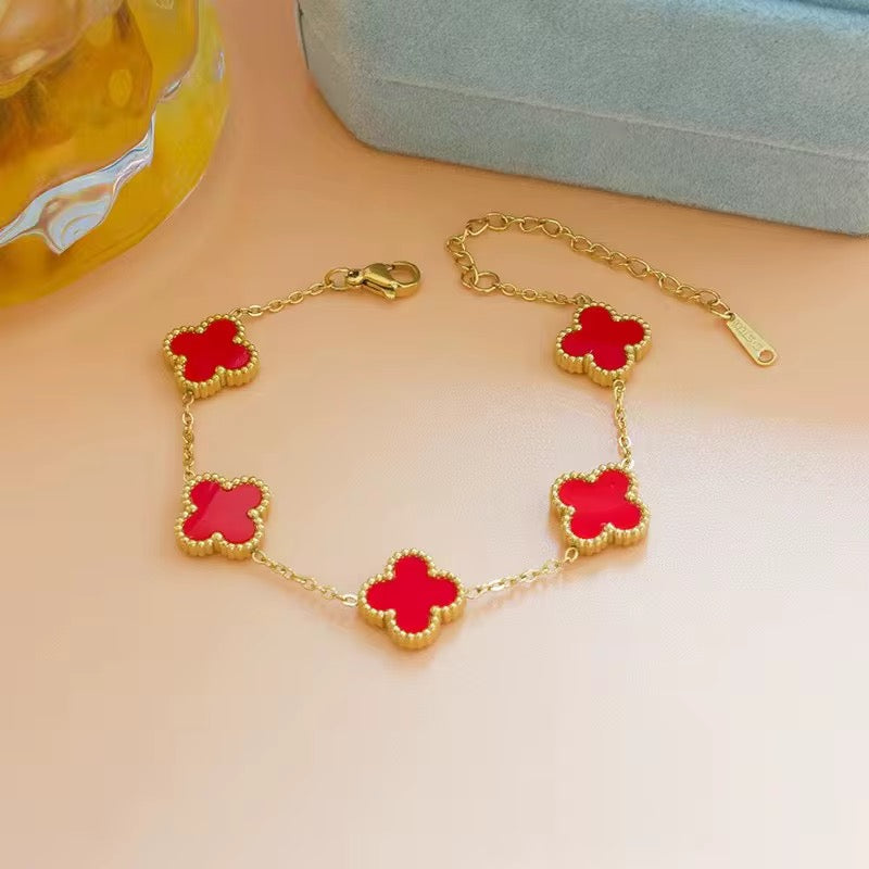 Clover Bracelet Stainless 18k Gold Women Fashion