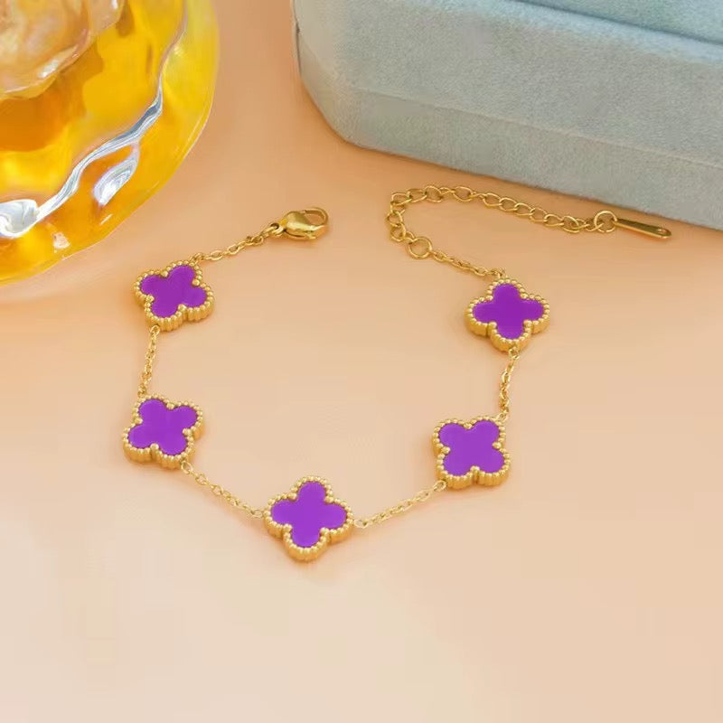 Clover Bracelet Stainless 18k Gold Women Fashion