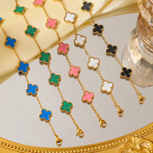 Clover Bracelet Stainless 18k Gold Women Fashion
